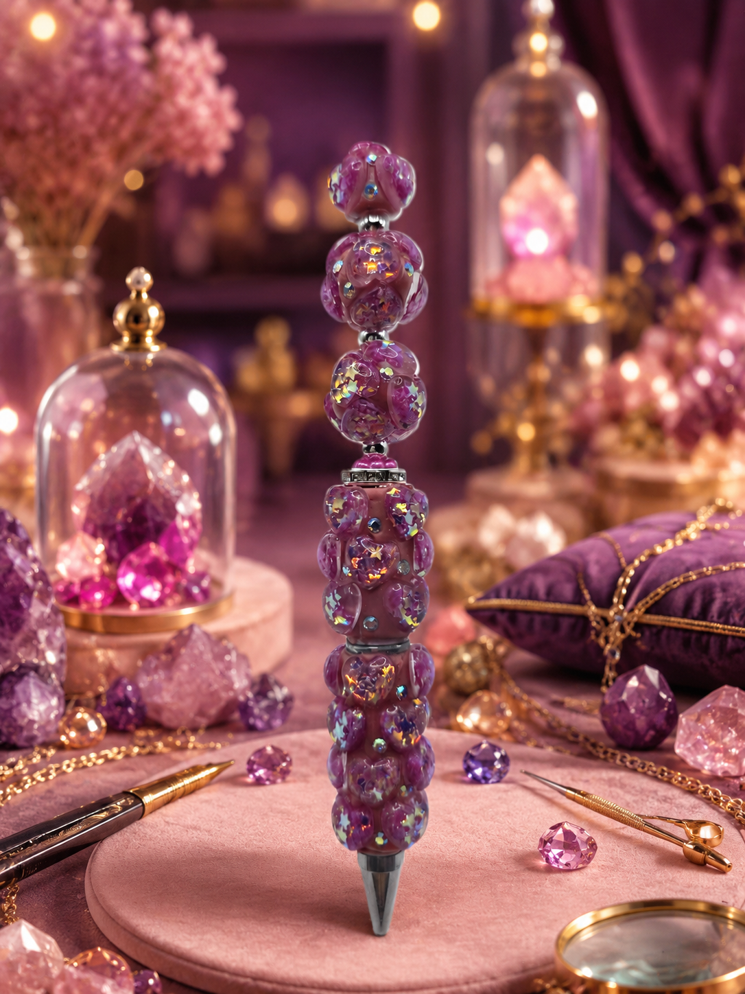 Pink Star Sparkle Pen – Roze met Sterretjes & Strass