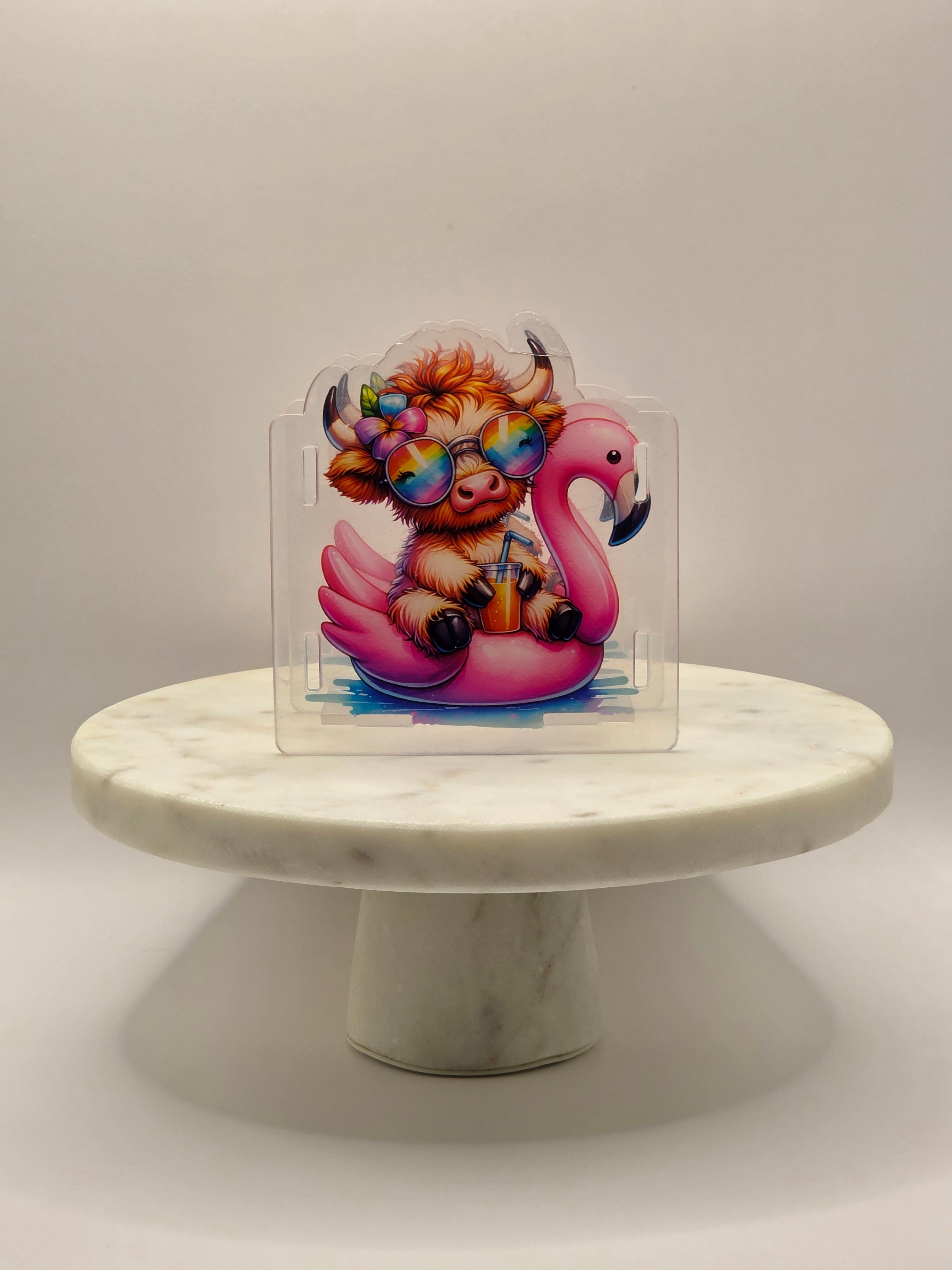 Acryl Penholder – Highland Cow