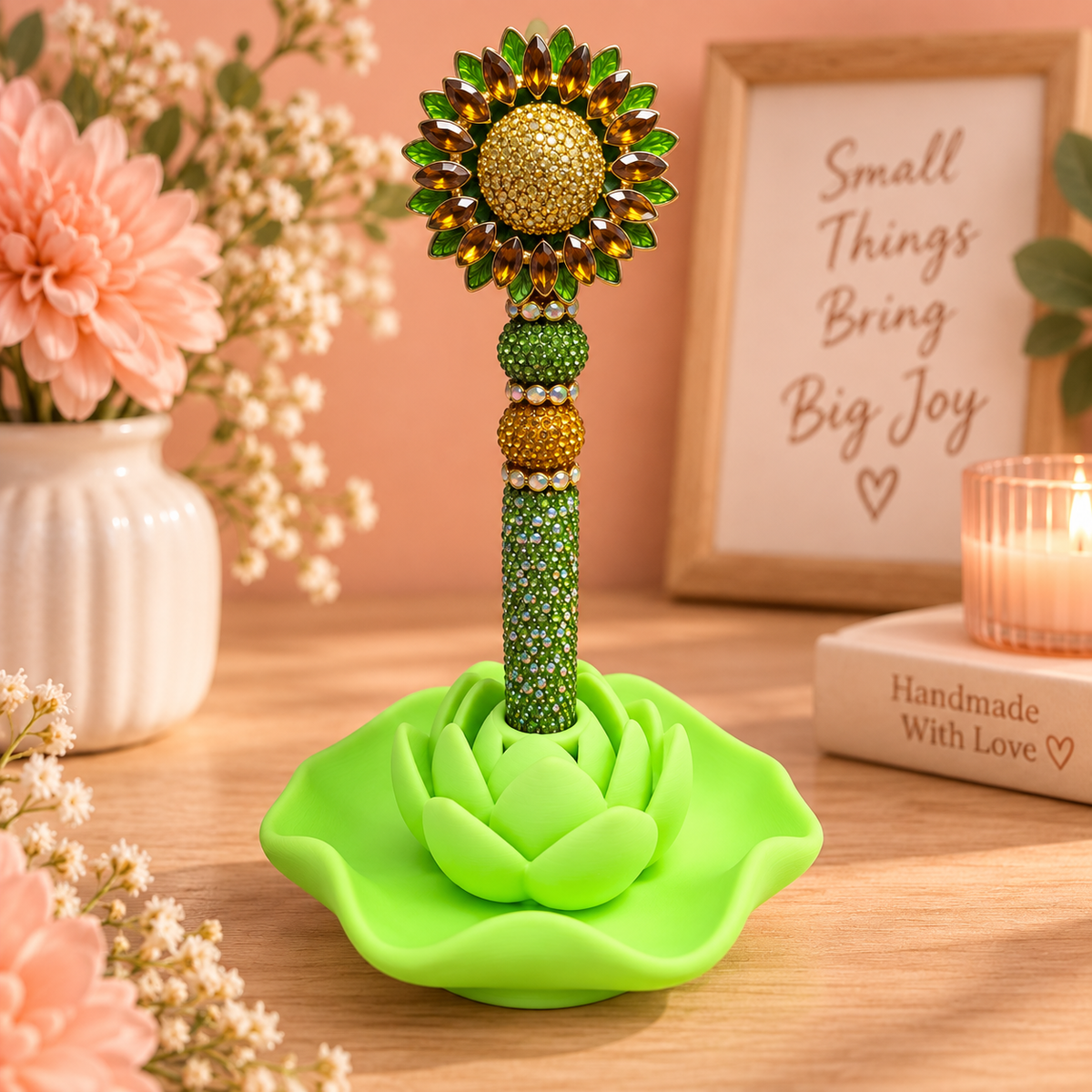Lotus Penhouder – 3D Geprint – Decoratieve Bloemhouder voor 1 Pen