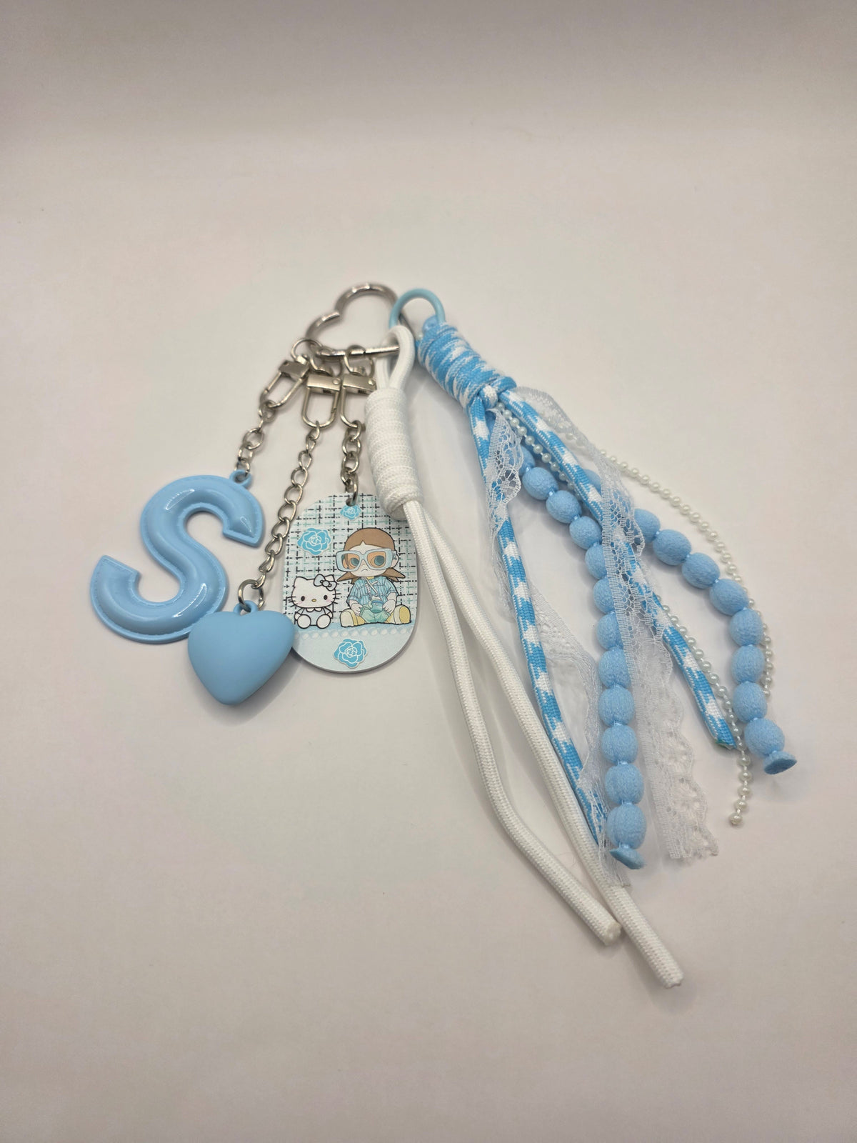 Blauwe Bunny Bag Charm – Tassenhanger met Cute Charms
