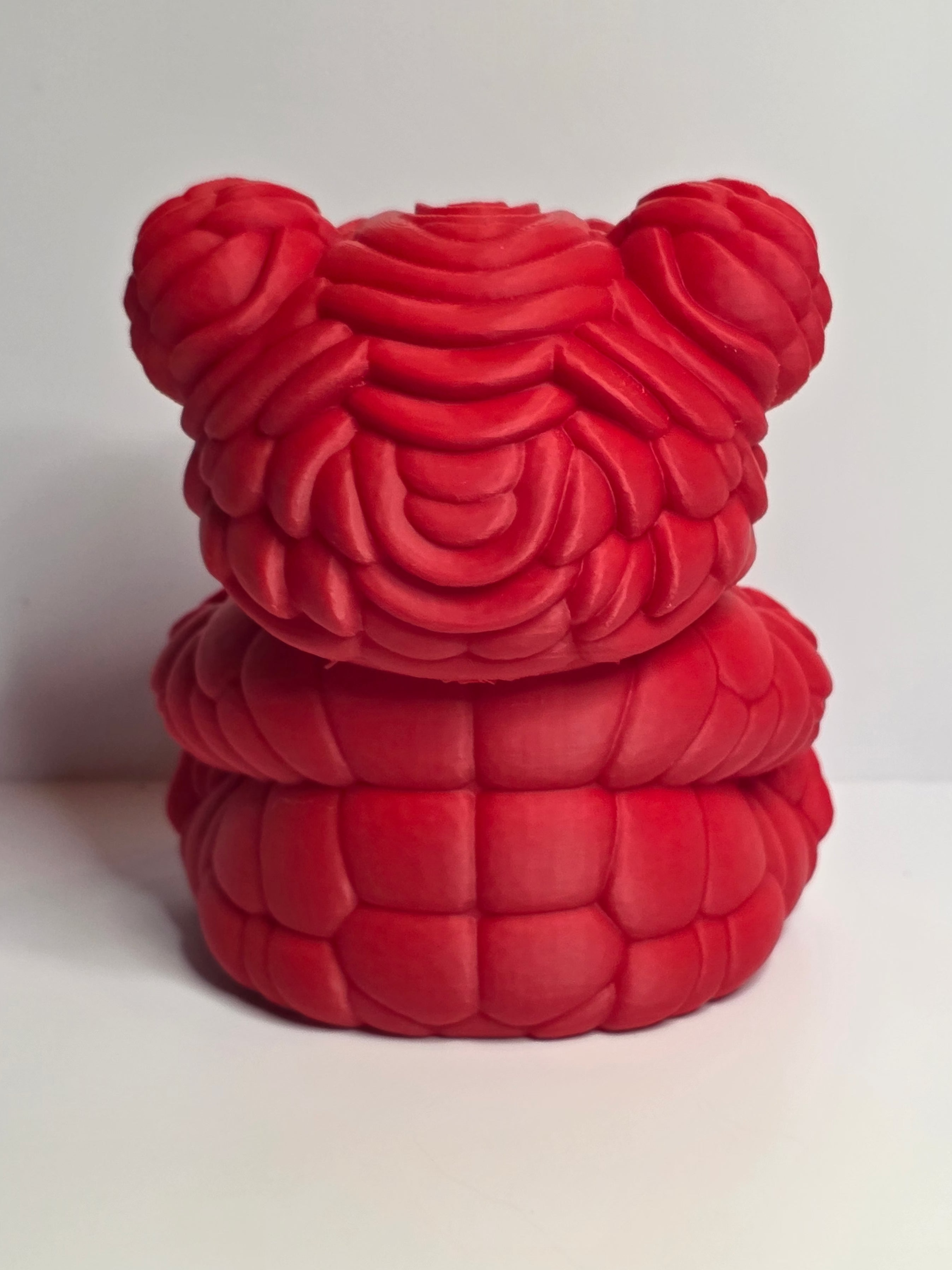 3D Geprinte Rozenbeer met Hart – Uniek Cadeau