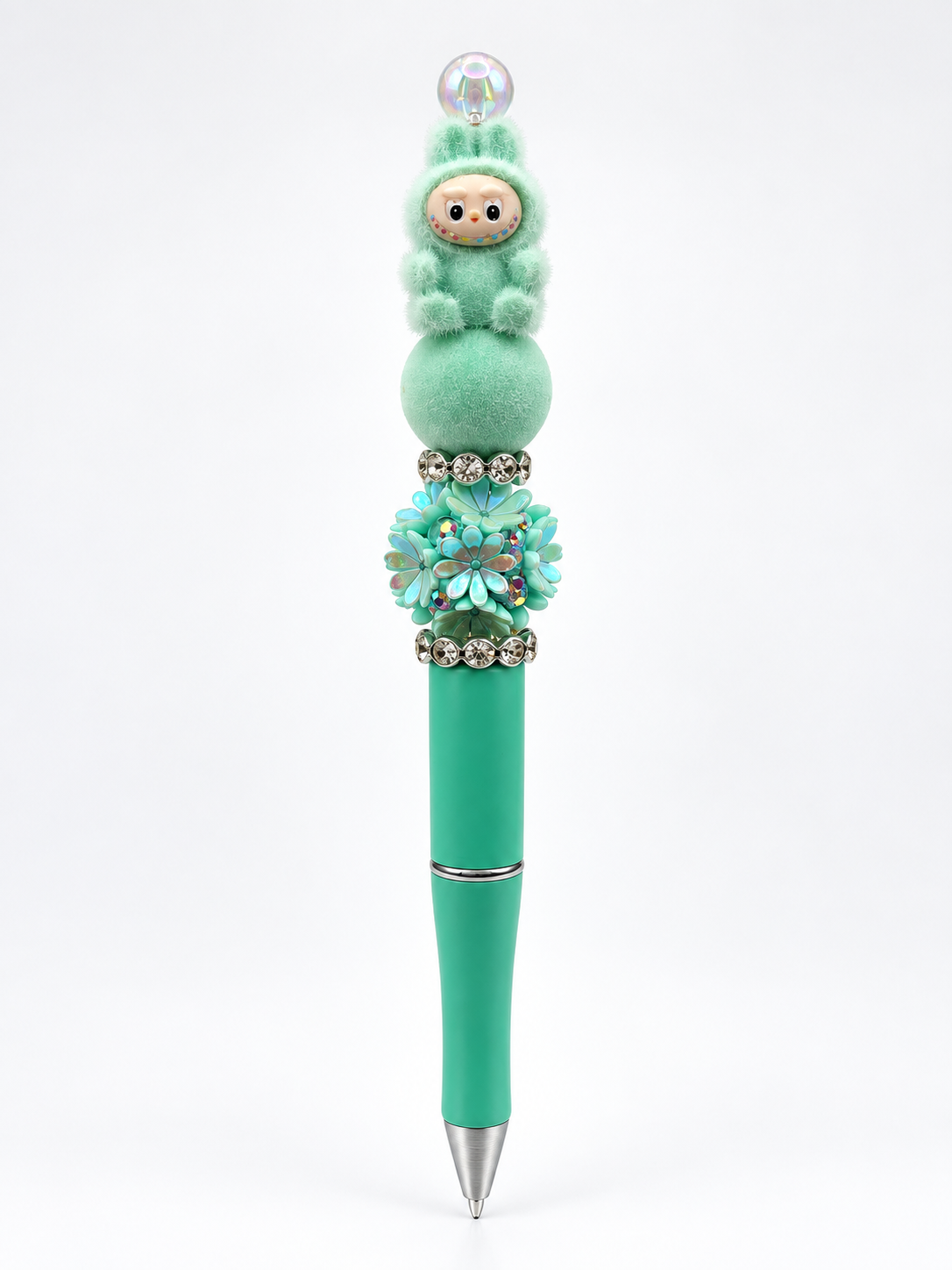 Mint Labubu Flower – Topper Pen