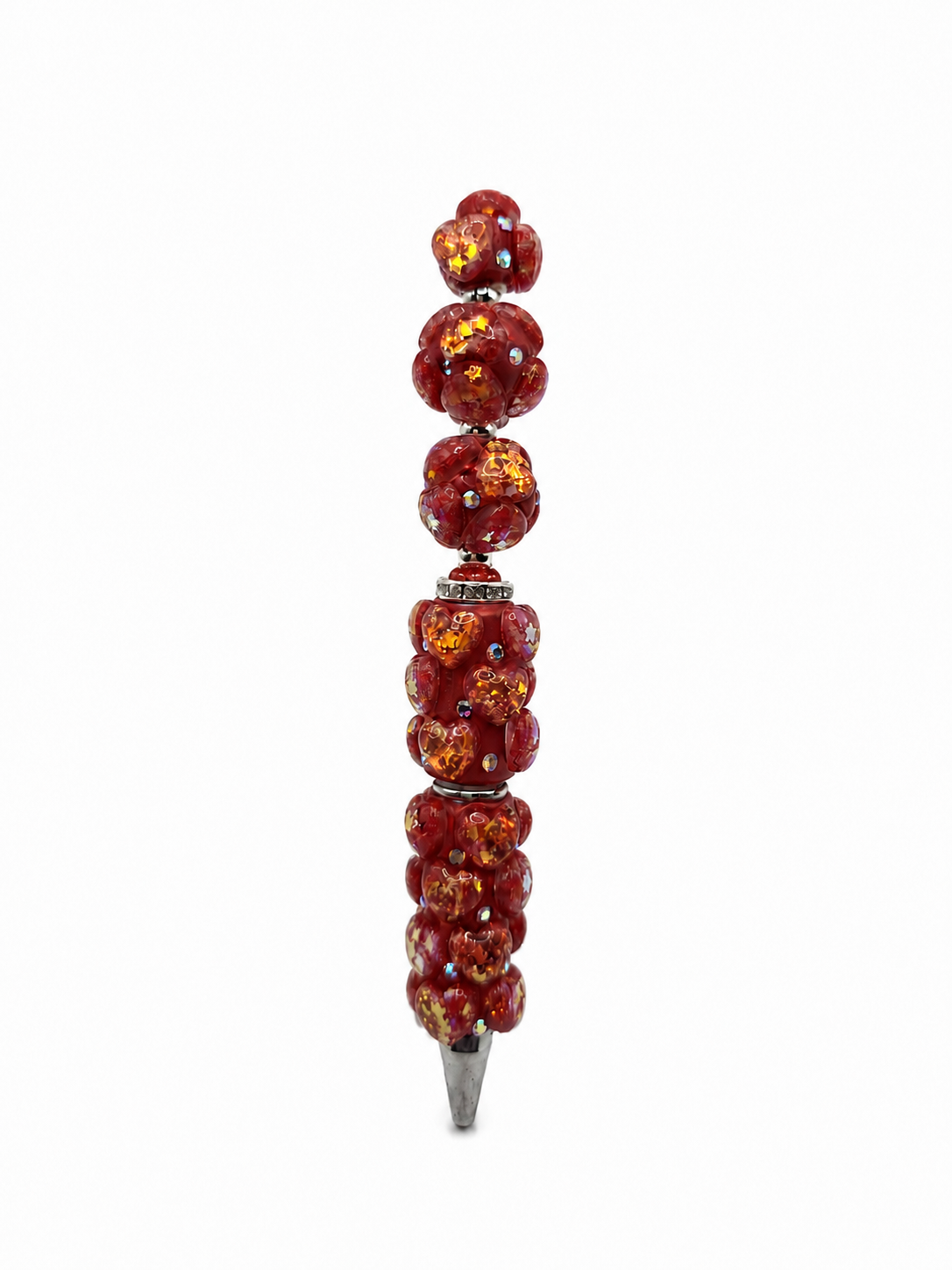 Ruby Glow Glitter Pen – Dieprood met Gouden Sparkle Accenten