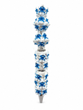 Luxe Smurfen Figuurpen – Smurfenfeest Blauw & Wit – Handversierd met Strass