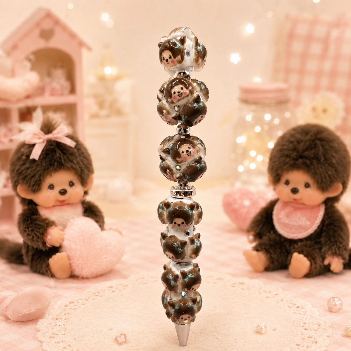 Monchhichi Figuurpen – Sweet Chocolate
