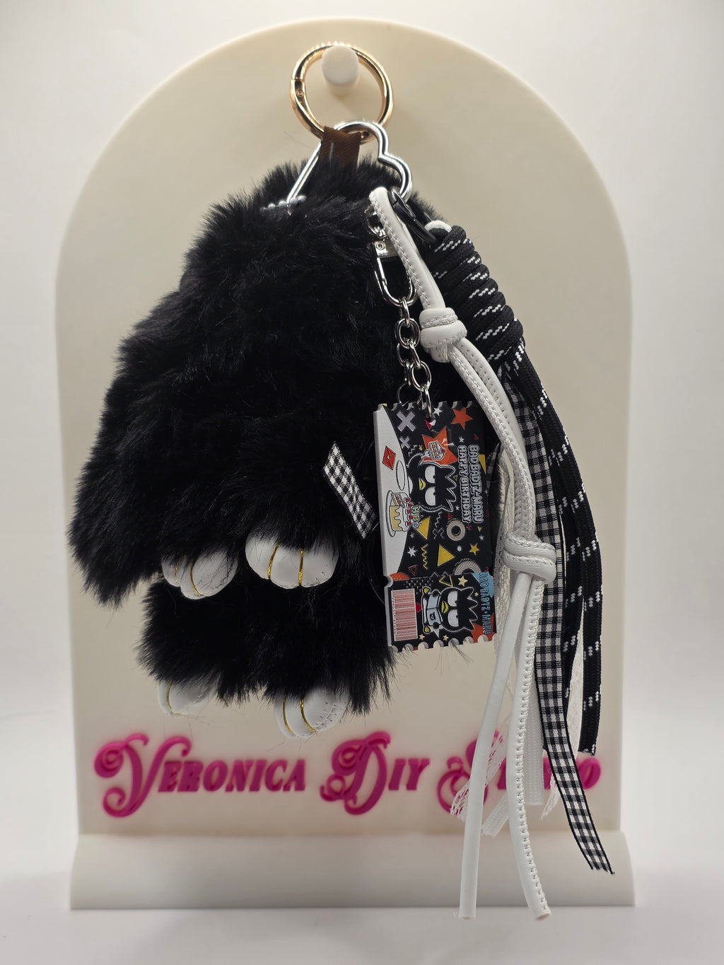 Zwarte Bunny Bag Charm – Tassenhanger met Charms