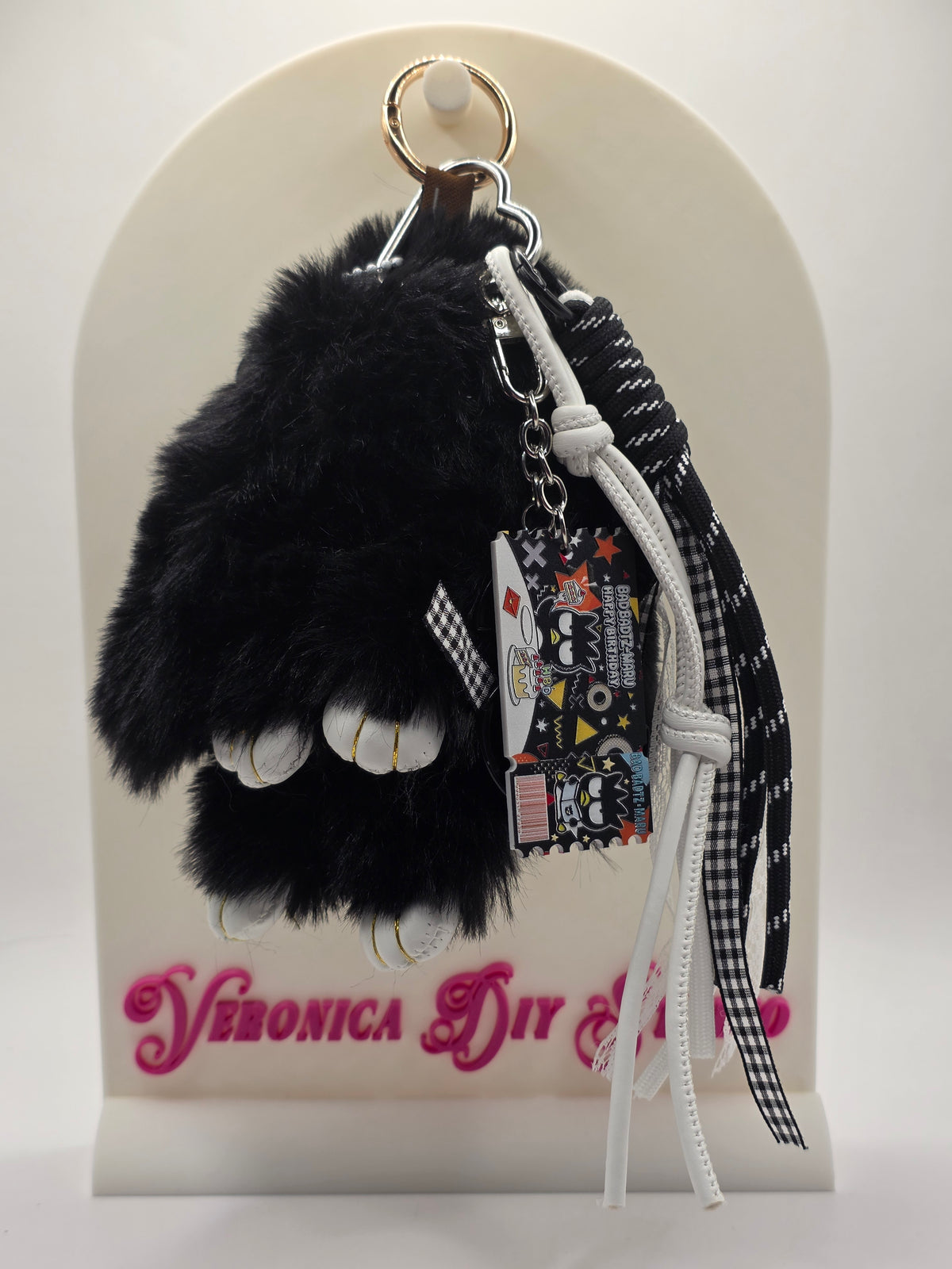 Zwarte Bunny Bag Charm – Tassenhanger met Charms