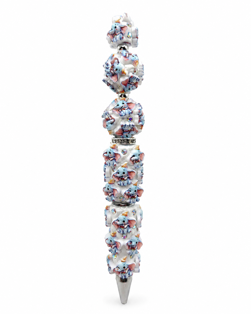 Luxe Dumbo Figuurpen – Schattige Olifantjes met Strassdetails